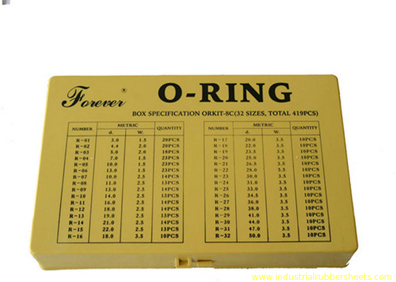 Standard Silicone Rubber Washers Rubber O Ring Kit  ISO3601 , AS568A , DIN3771, JIS B2401