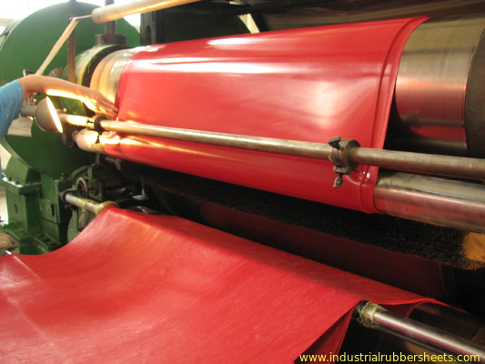 Double Impression Fabric Industrial Rubber Sheet , Tensile Strength 15-24Mpa