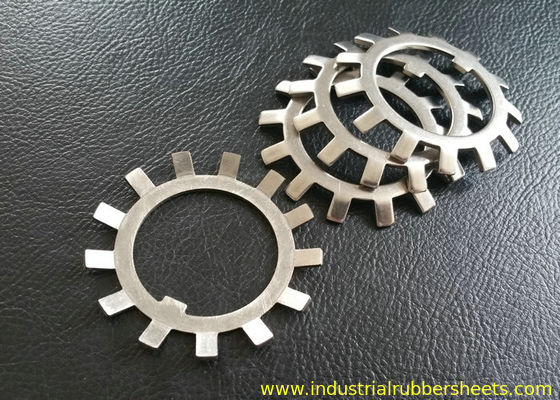 SS304 , SS316 Steel Lock Washer With External Teeth Serrated Natural Color