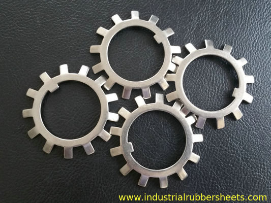 SS304 , SS316 Steel Lock Washer With External Teeth Serrated Natural Color