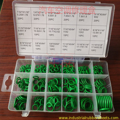 70 Shore A Hardness Silicone Rubber Washers FKM O Ring Kit Green Color