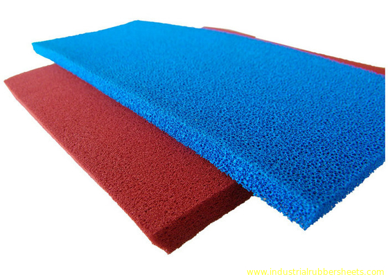 Gute Beweglichkeits-glattes offenes Zellsilikon-Schaum-Gummi-Blatt in der blauen, roten Farbe