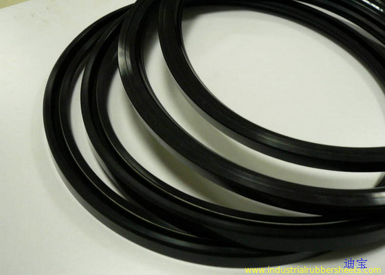 Black NBR FKM PTFE Hydraulic Vee Packing Seal with 70-80 Shore A Hardness and 5in1, 7in1 Quantity for Industrial Applications