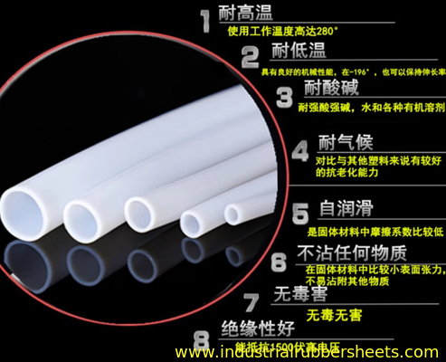 Id1mm X Od2mm X 100m Weißes PTFE-Schlauch für hohe Temperaturen