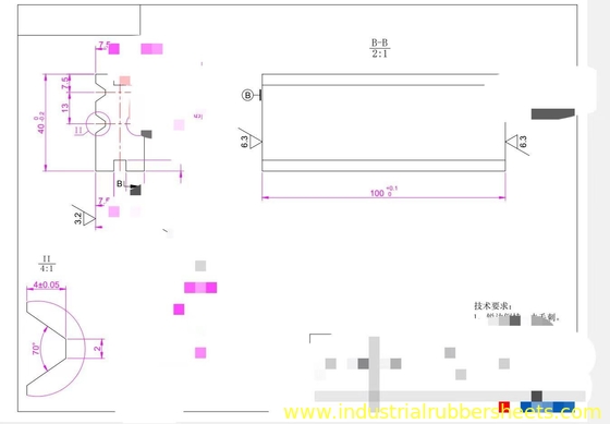PTFE Glassfiber Cutter Pad 260°C Heat Resistant Custom Size