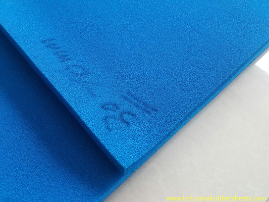 Blaues Farbsilikon-Schwamm-Blatt-Eindrucks-Gewebe