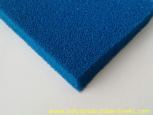 Blaues Farbsilikon-Schwamm-Blatt-Eindrucks-Gewebe