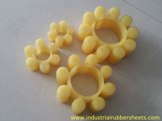 Standard Size Polyurethane Coupling with 90-98 Shore A Hardness and Yellow Color for MT Shafts
