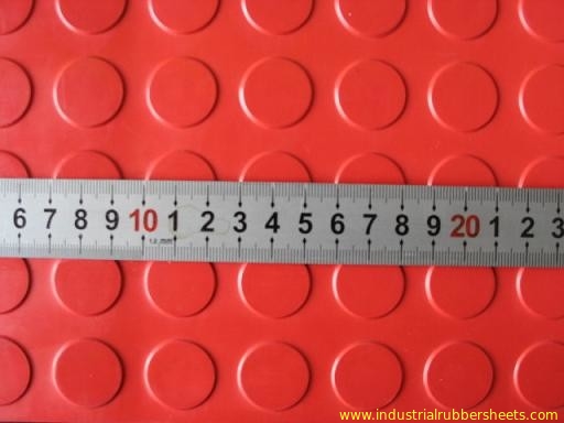 1 - 1.5m Breiten-runder Knopf-industrielles Gummiblatt, Gleitschutzgummibodenbelag-Blatt