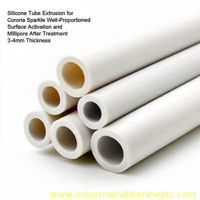High Voltage Resistant Silicone Tube Extrusion for Corona Sparkle Well-Proportioned Surface Activation with Millipore After Treatment