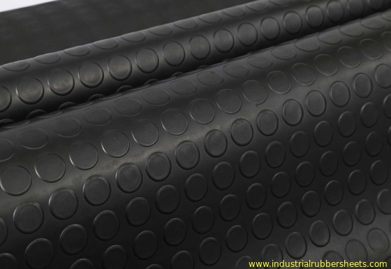 Industrieller Gebrauchs-Antibeleg-Boden-Mat Round Button Rubber Ground-Blatt 3mm