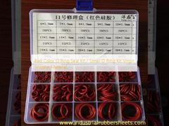 Rote Farbe O-Ring-Siegel-Kit / Kleines O-Ring-Kit Jungfrau Silikonmaterial