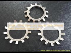 SS304, SS316 Stahlsicherungsring mit Außenzahnung, gezahnt, Naturfarbe