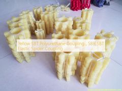 Gelbe SBT Polyurethan Kupplung, SBR SBT Elastische Spinnenkupplung