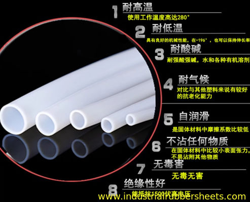ID1mm x OD2mm x 100m White PTFE Hose with High Temperature Resistance and Excellent Corrosion Resistance for Industrial Applications
