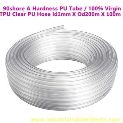 90shore A Hardness 100% Virgin TPU Clear PU Tube and PU Hose ID1mm x OD2mm x 100m