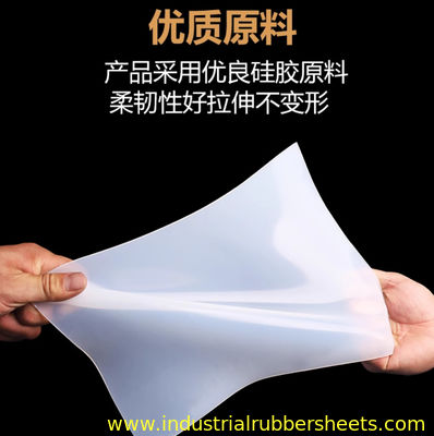 Thin Silicone Rubber Sheet with 0.1-0.8mm Thickness 60 Shore A Hardness and 7.5Mpa Tensile Strength