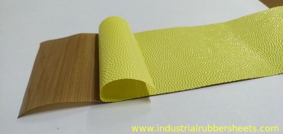 Beige PTFE-beschichtetes Glasfasergewebe mit Rückklebstoff und 0,08-0,35 mm Dicke zur Hochtemperaturbeständigkeit